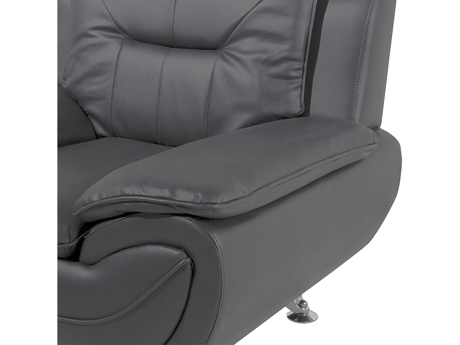 Fauteuil LEIRA Cuir PU Gris