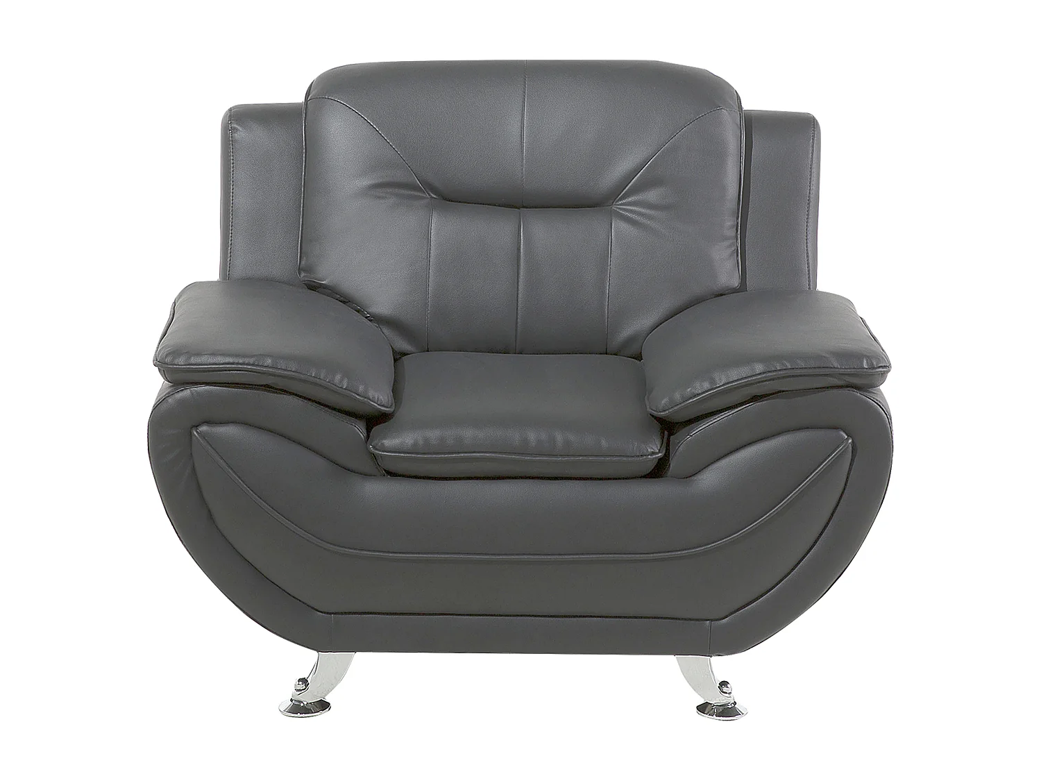 Fauteuil LEIRA Cuir PU Gris