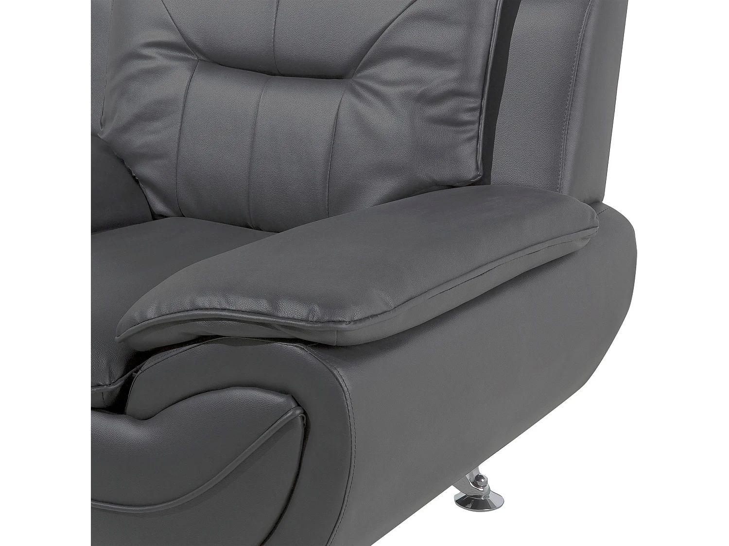 Fauteuil LEIRA Cuir PU Gris