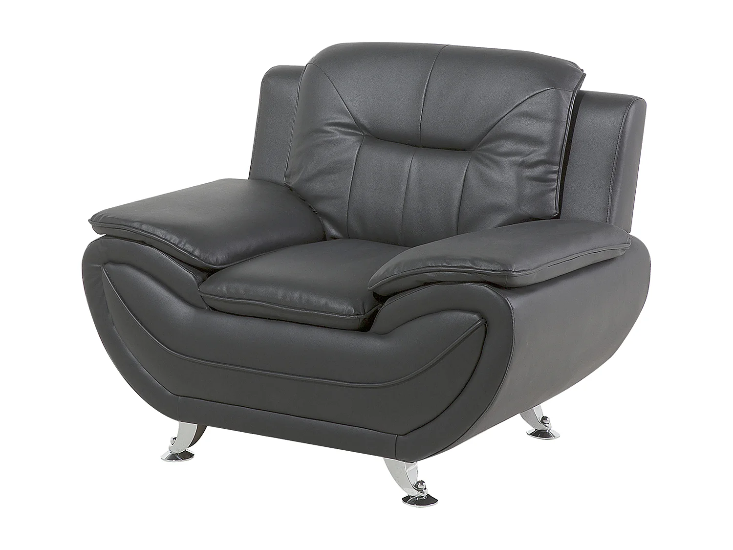Fauteuil LEIRA II Cuir PU Gris