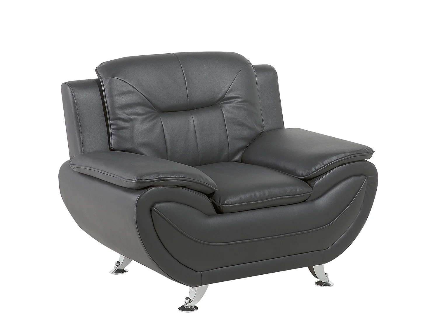 Fauteuil LEIRA Cuir PU Gris