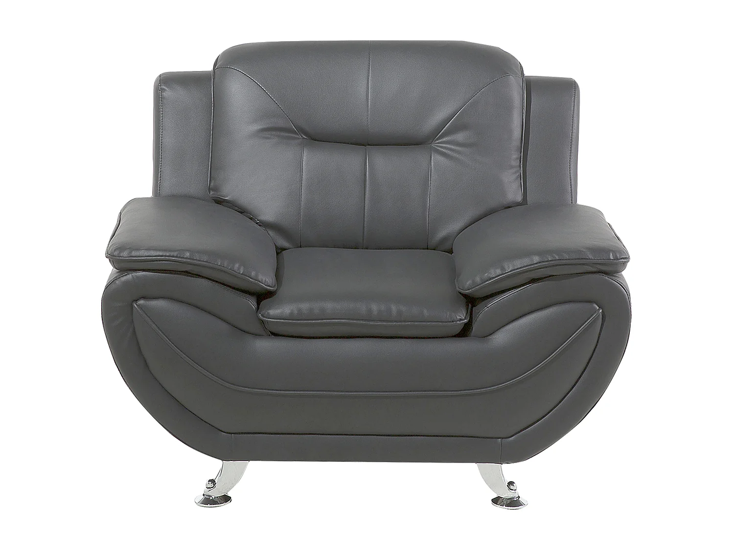Fauteuil LEIRA Cuir PU Gris