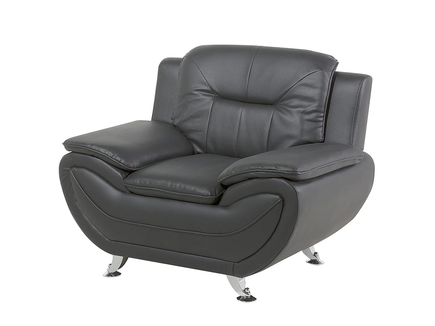 Fauteuil LEIRA Cuir PU Gris