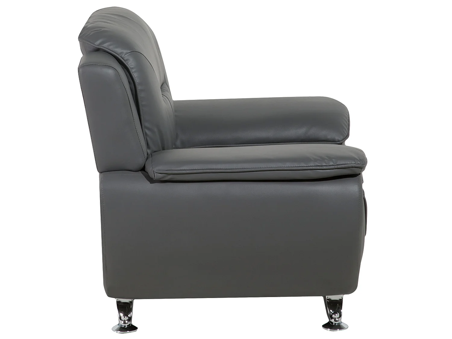 Fauteuil LEIRA Cuir PU Gris