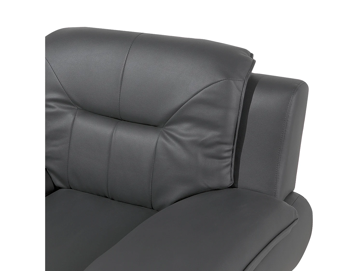 Fauteuil LEIRA Cuir PU Gris