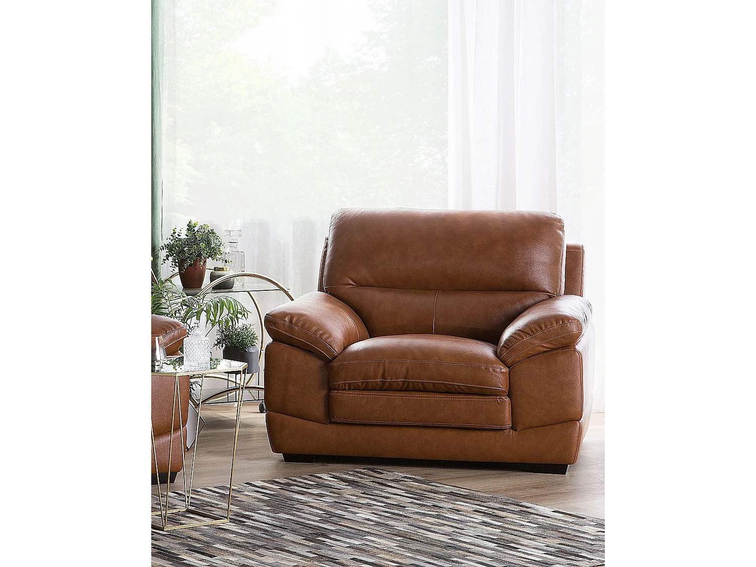 Fauteuil HORTEN Cuir PU Marron