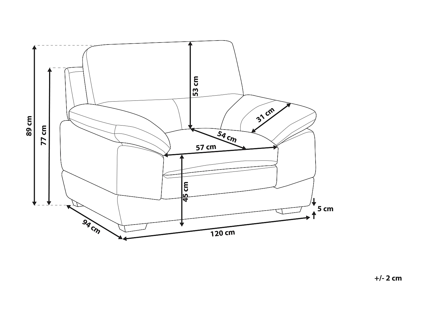 Fauteuil HORTEN Cuir PU Marron