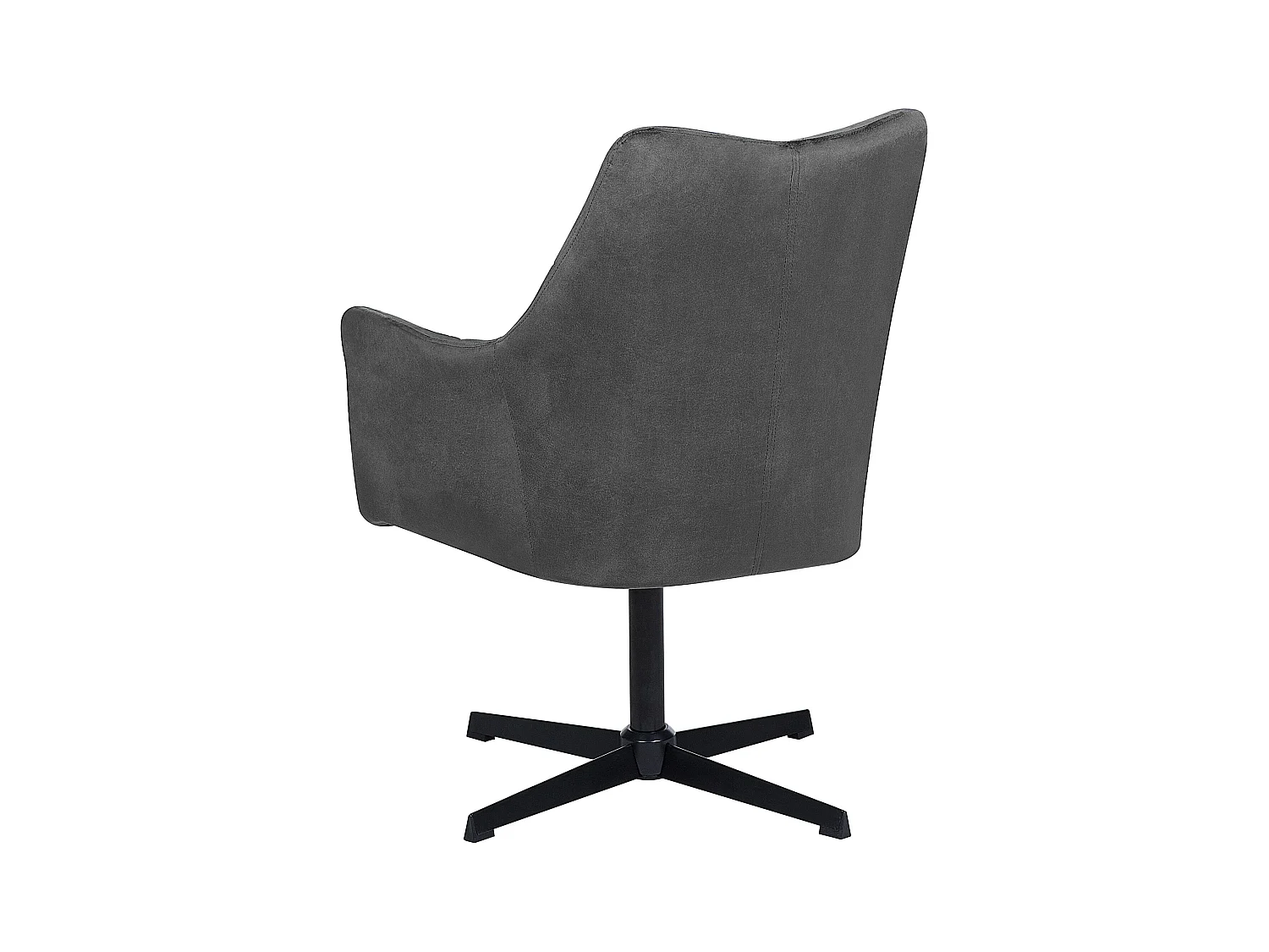 Poltrona girevole VAKSALA Velluto Grigio scuro