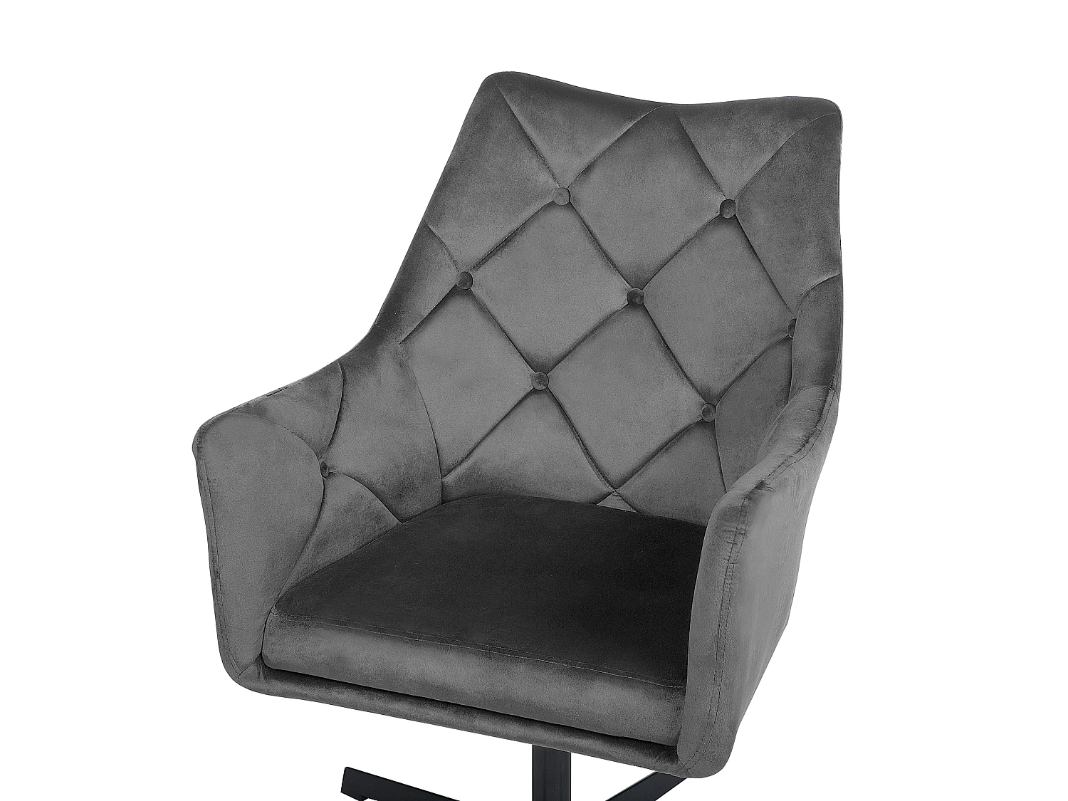 Draaifauteuil VAKSALA Fluweel Donkergrijs