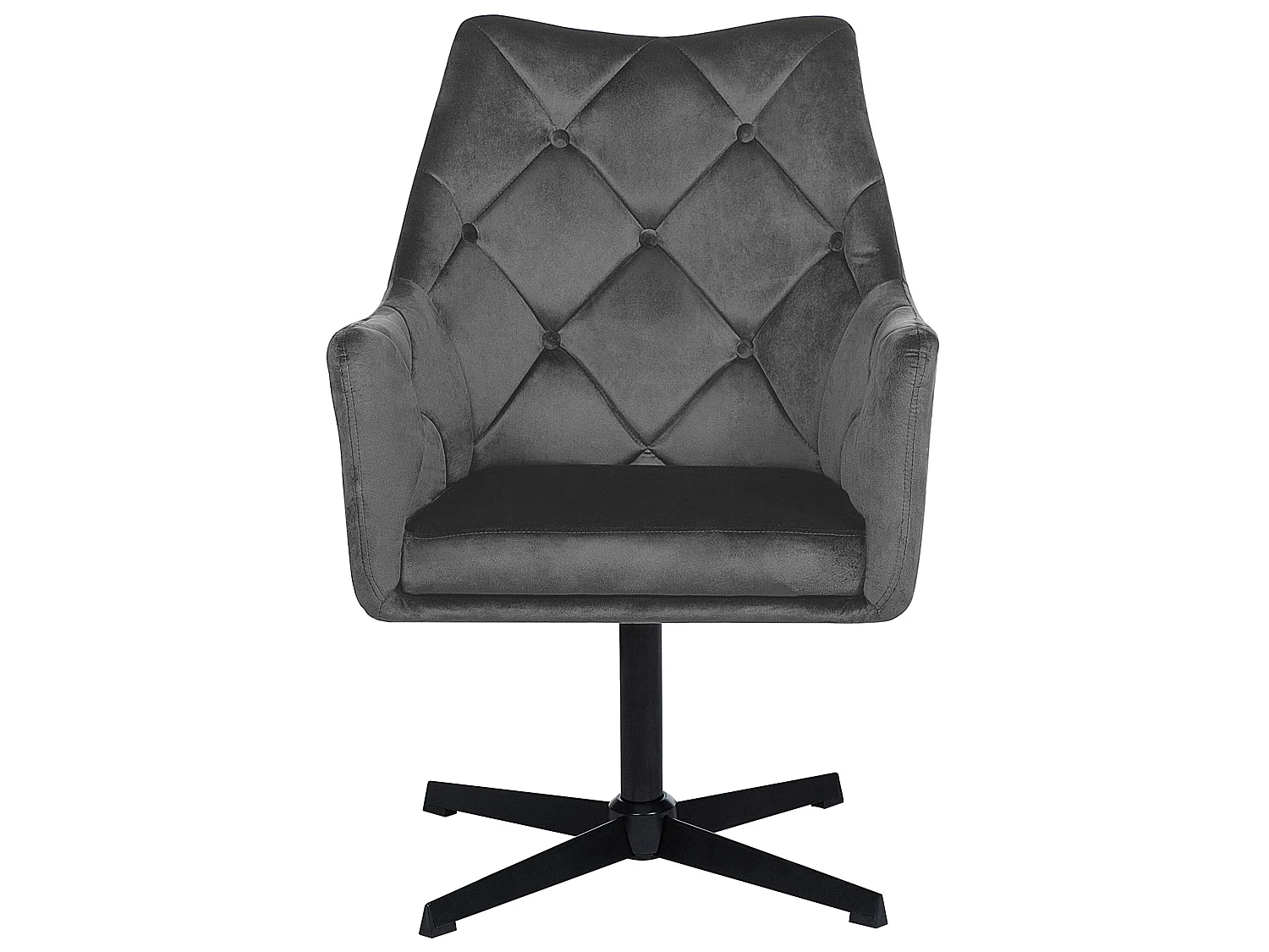 Fauteuil pivotant VAKSALA Velours Gris foncé