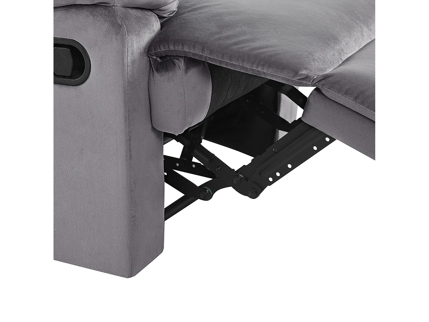 Fauteuil inclinable ESLOV Repose-pieds inclus Velours Gris