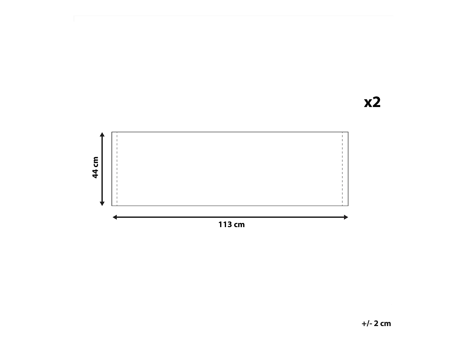 Lot de 2 tissus de remplacement pour chaises longues ANZIO/AVELLINO 113 x 44 cm Multicolore