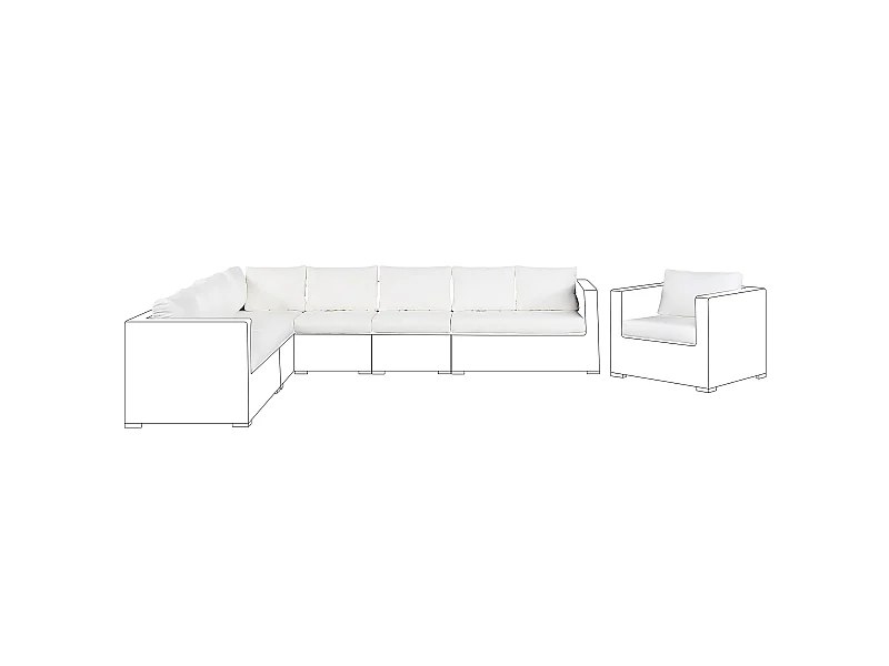 Conjunto de capas para almofadas XXL Branco creme
