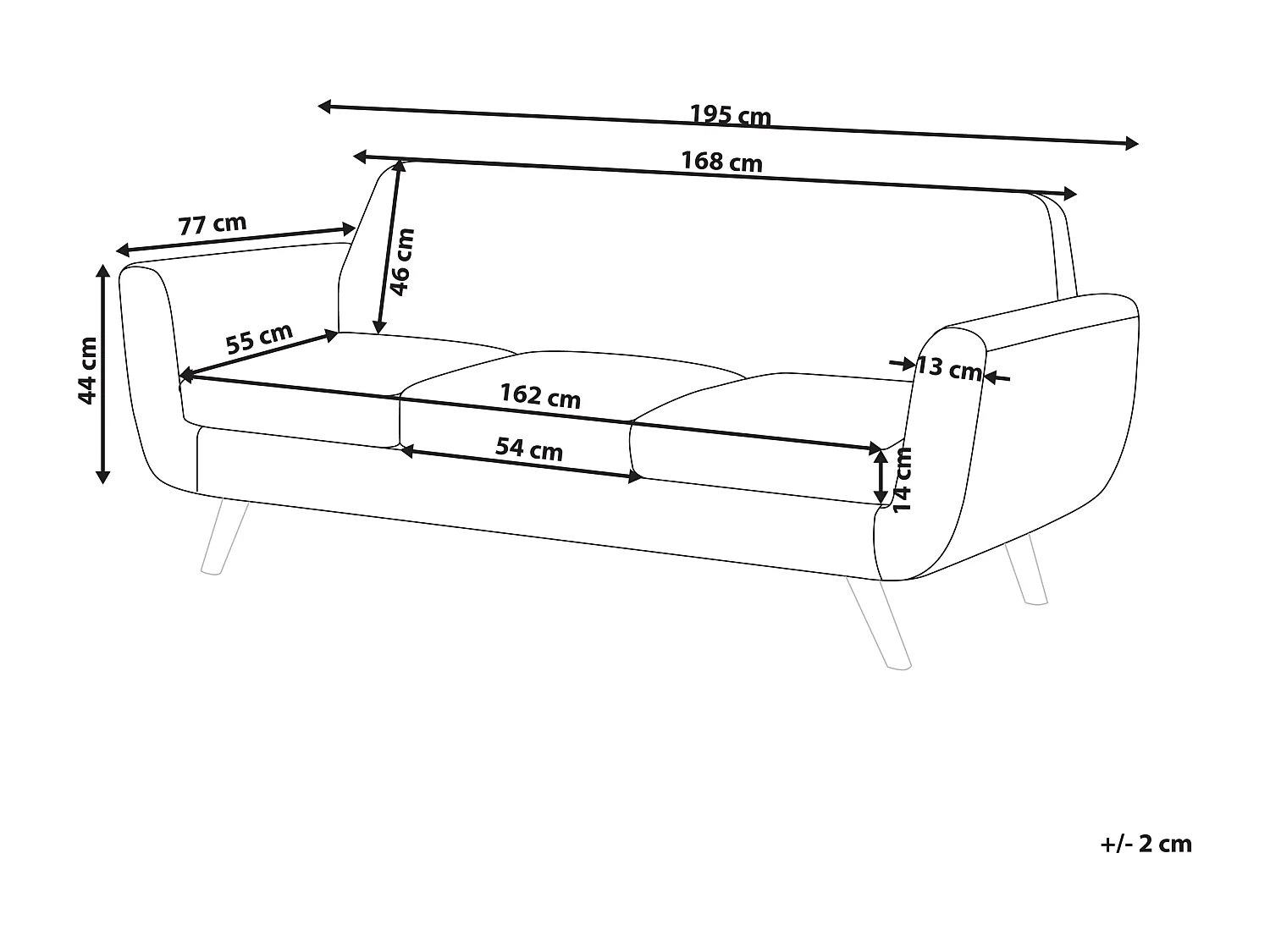 Bekleding voor driezitsbank BERNES Fluweel Groen