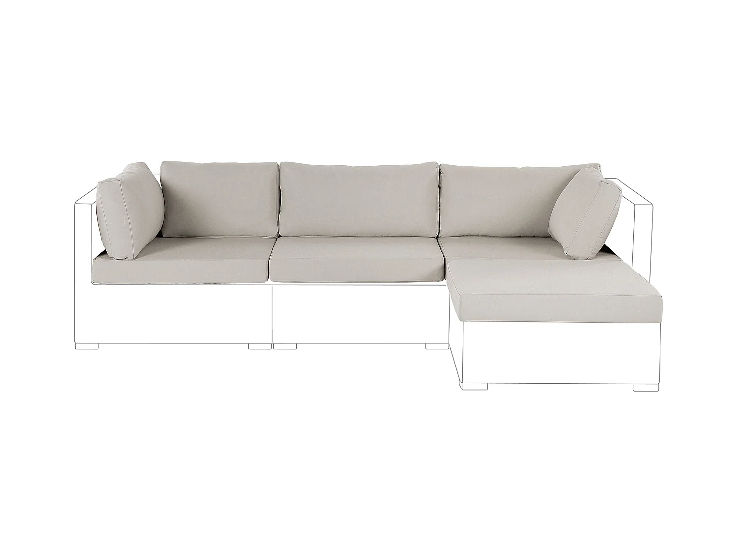 Ensemble de housses de coussins d'extérieur SANO Beige sable