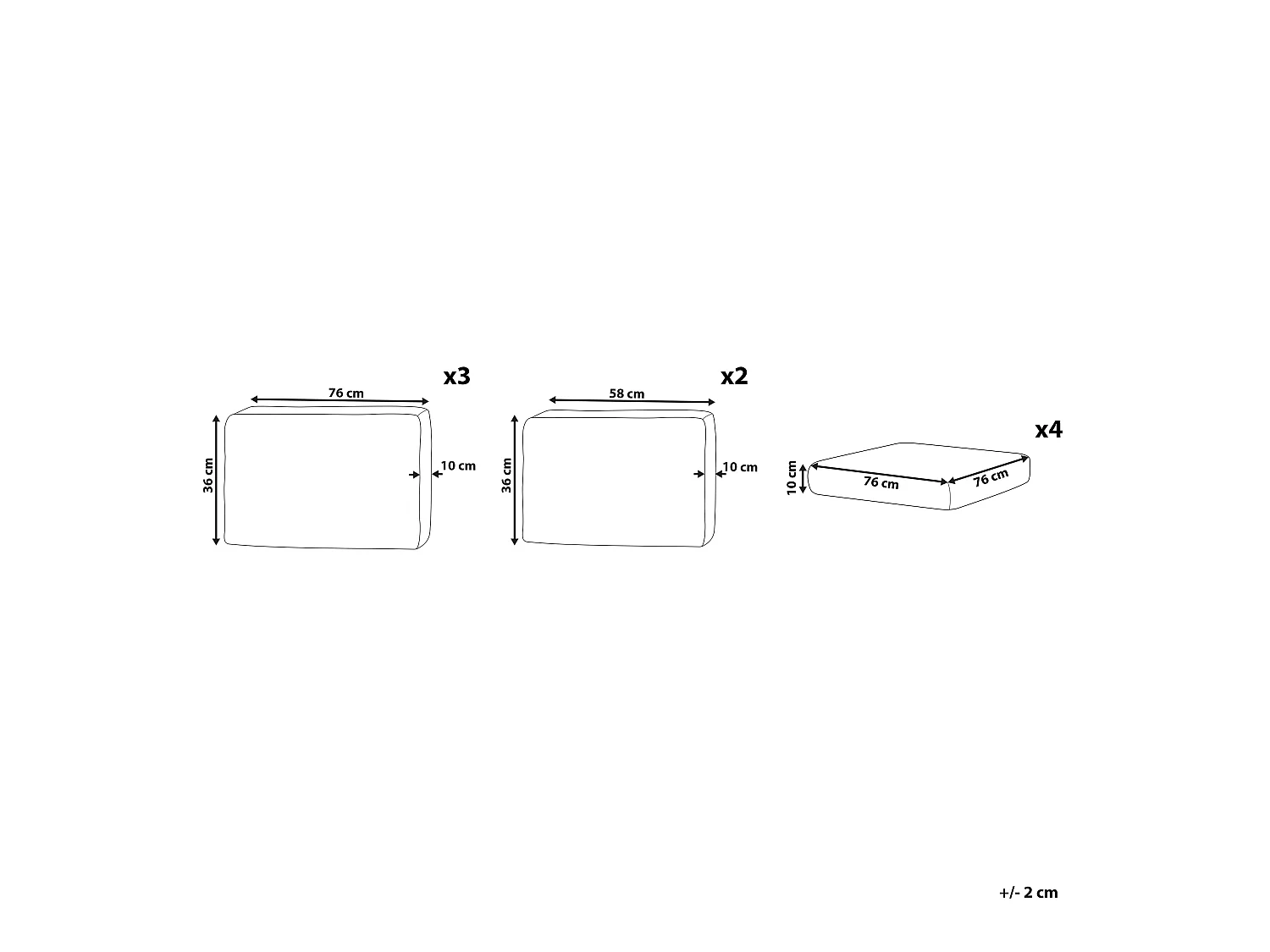 Conjunto de fundas de cojín de exterior SANO Arena