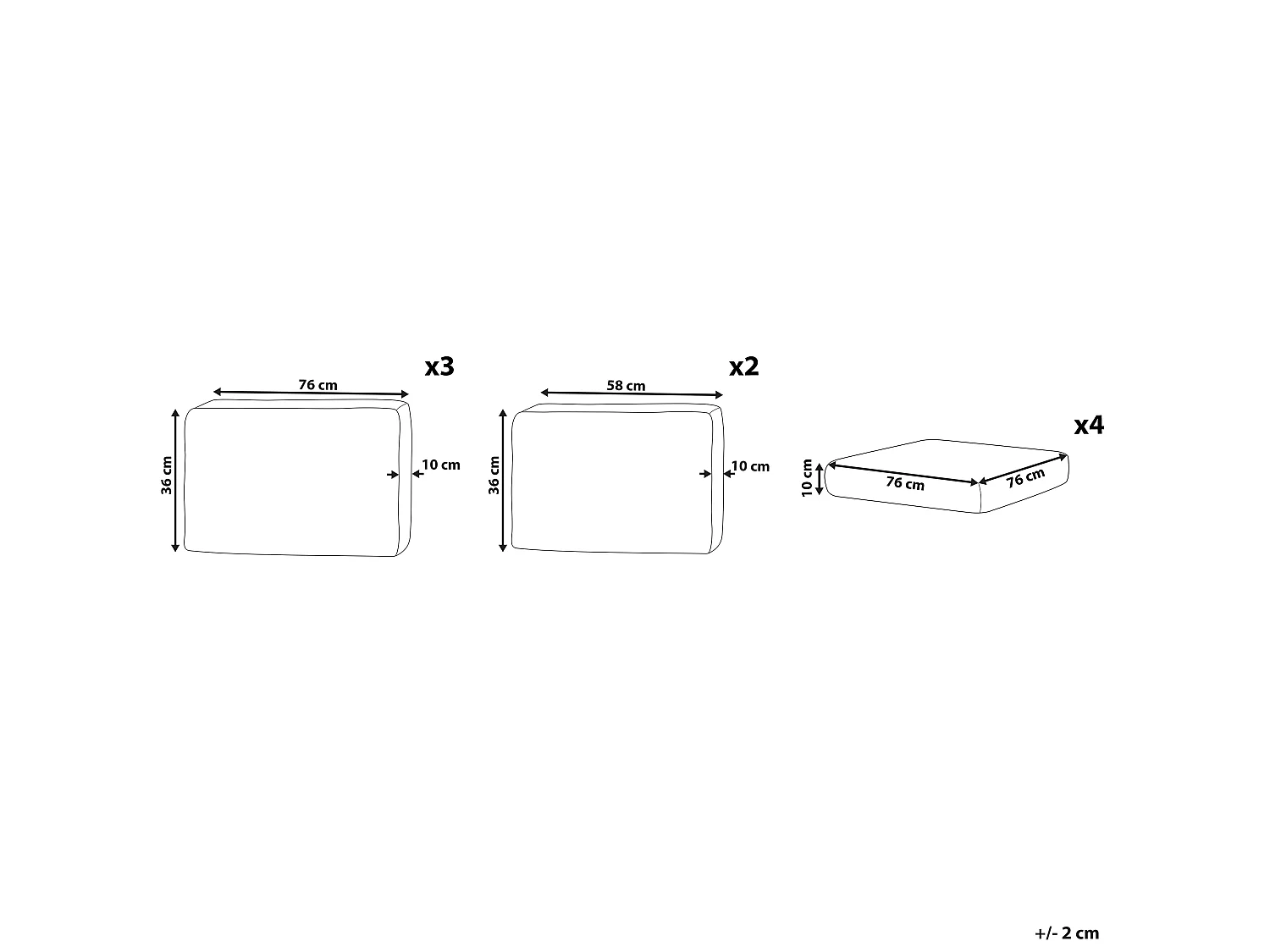 Set kussenhoezen voor buiten SANO Zandbeige