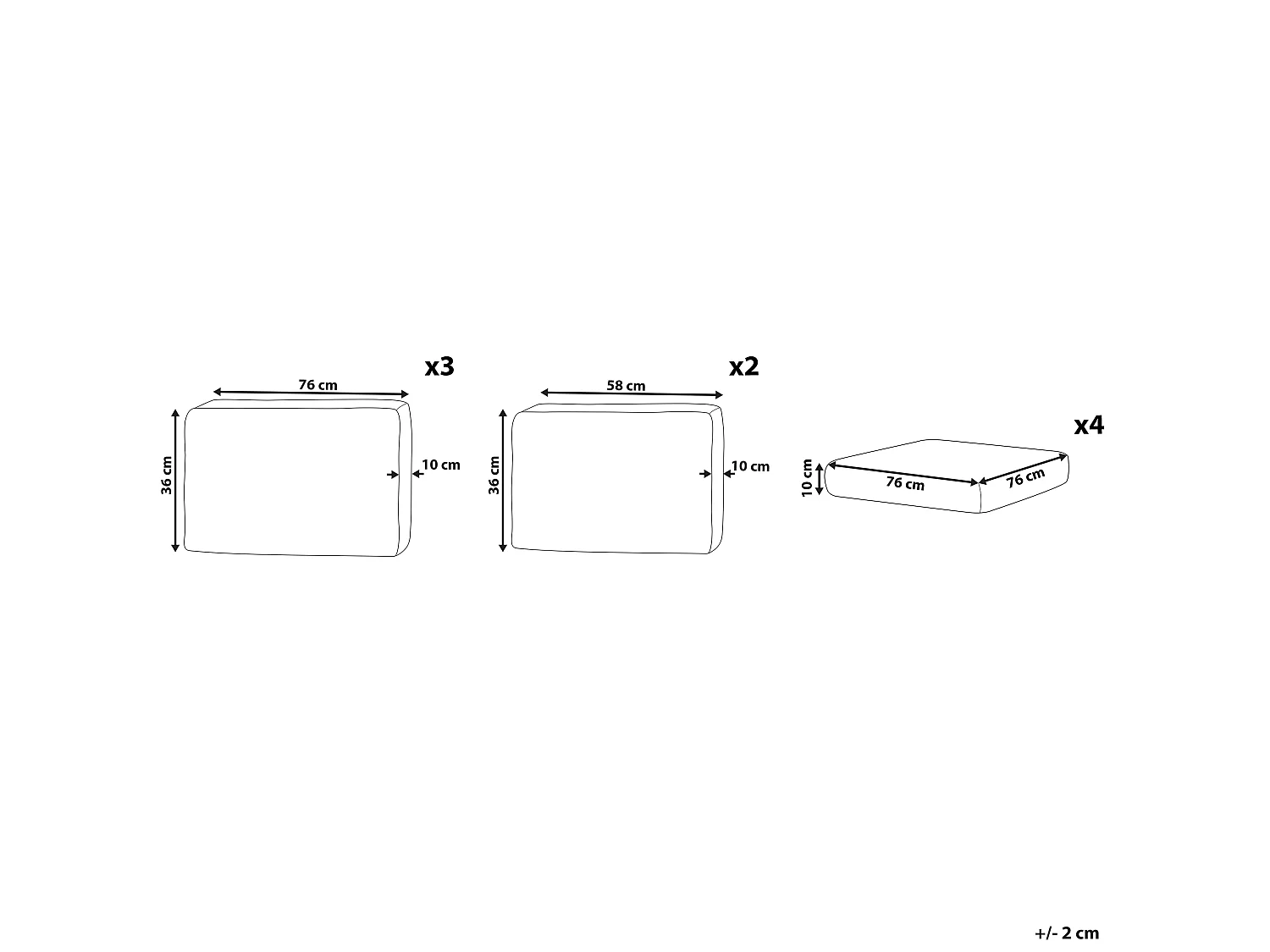 Outdoor Kissenbezug Set SANO Sandbeige