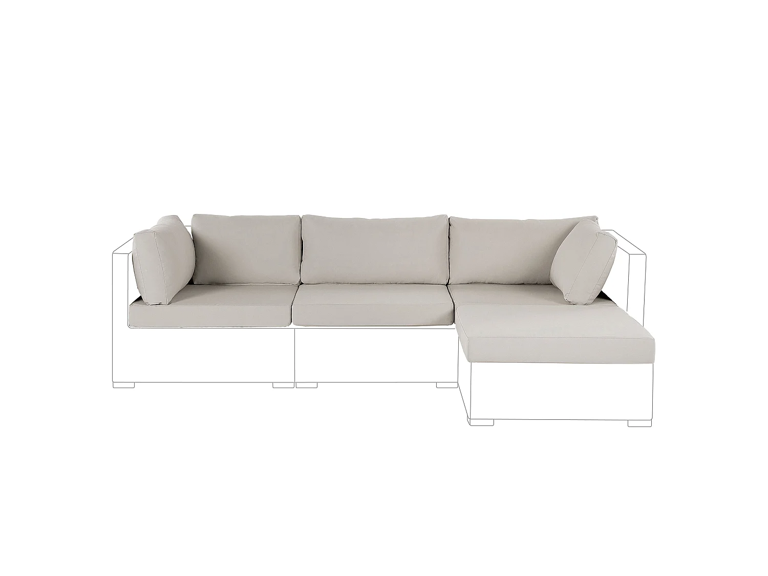 Ensemble de housses de coussins d'extérieur SANO Beige sable