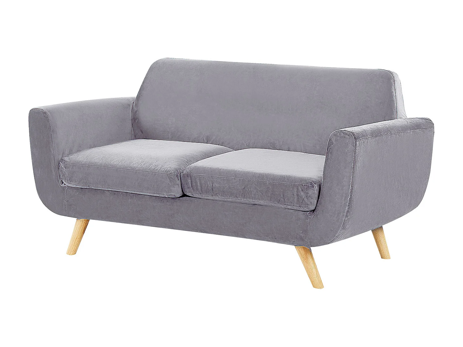 Housse de canapé 2 places BERNES Velours Gris