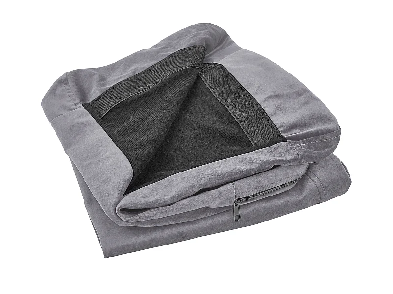 Bezug für 2-Sitzer Sofa BERNES Samtstoff Grau