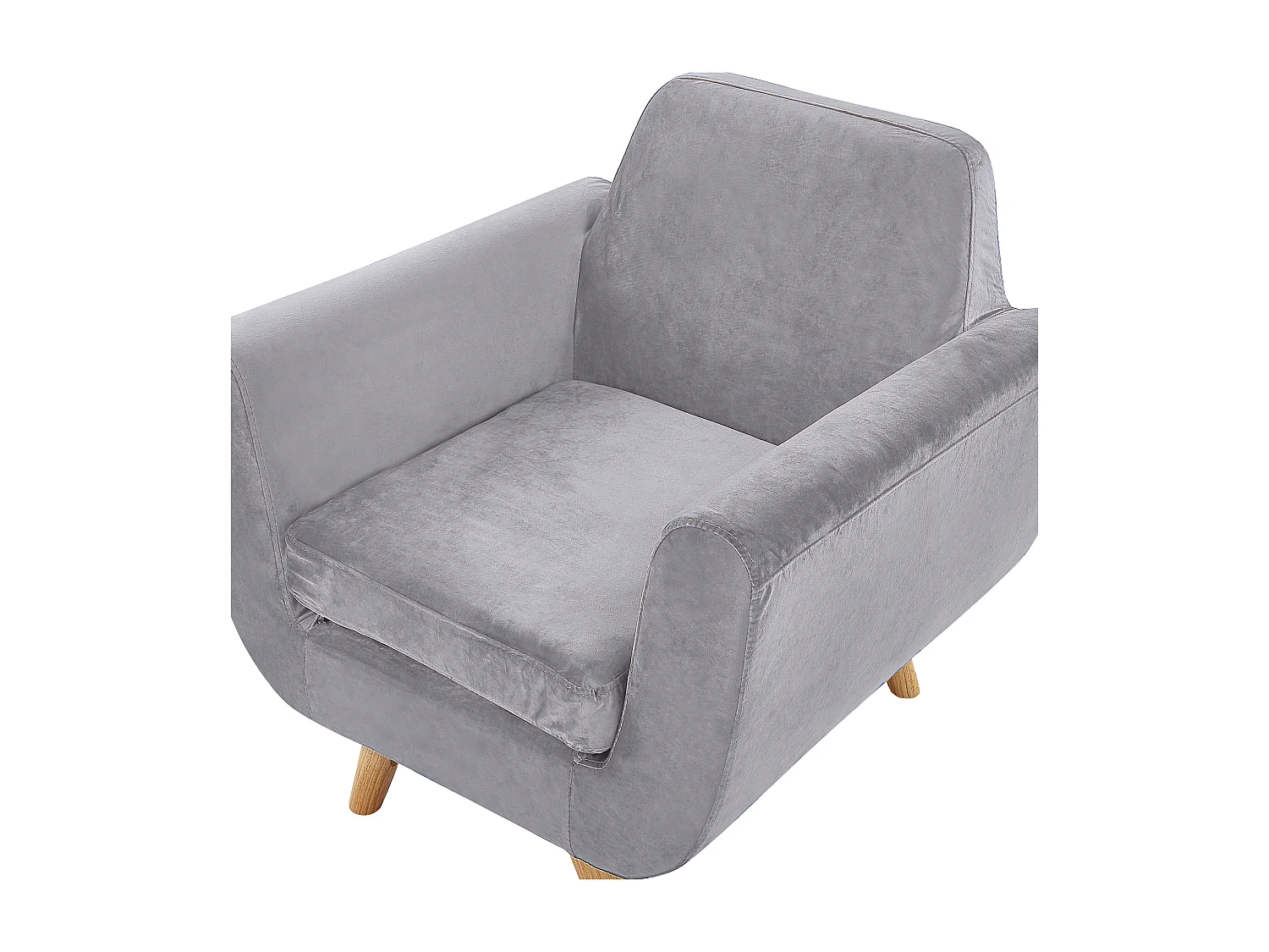 Bekleding voor fauteuil BERNES Fluweel Grijs