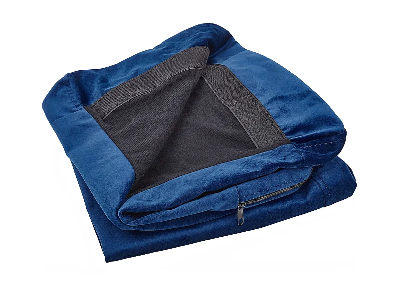 Housse de fauteuil BERNES Velours Bleu marine