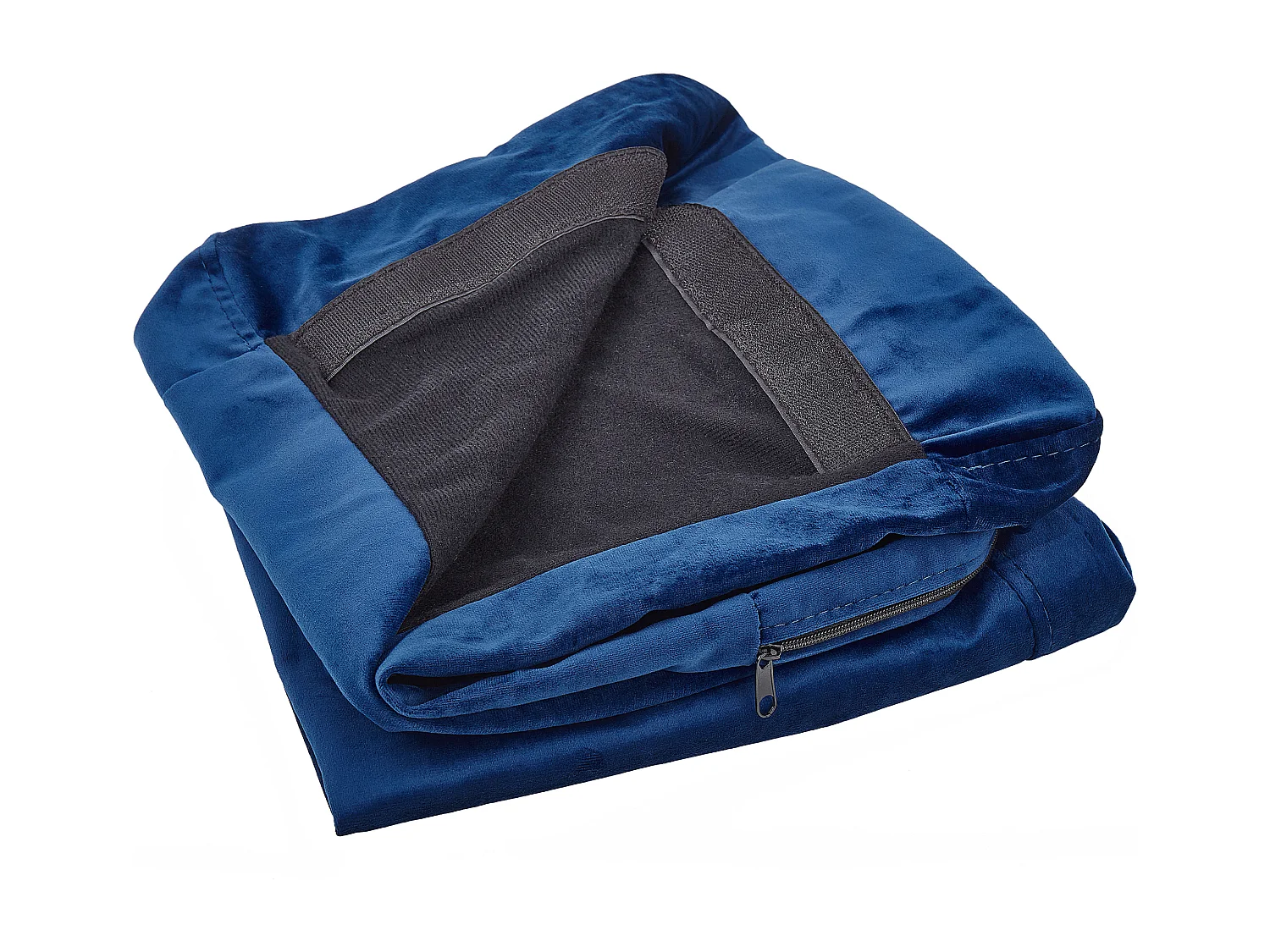 Housse de fauteuil BERNES Velours Bleu marine