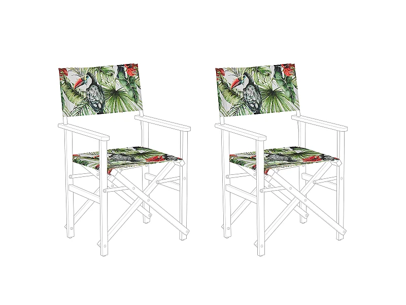 Set van 2 vervangingshoezen voor tuinstoel CINE Groen