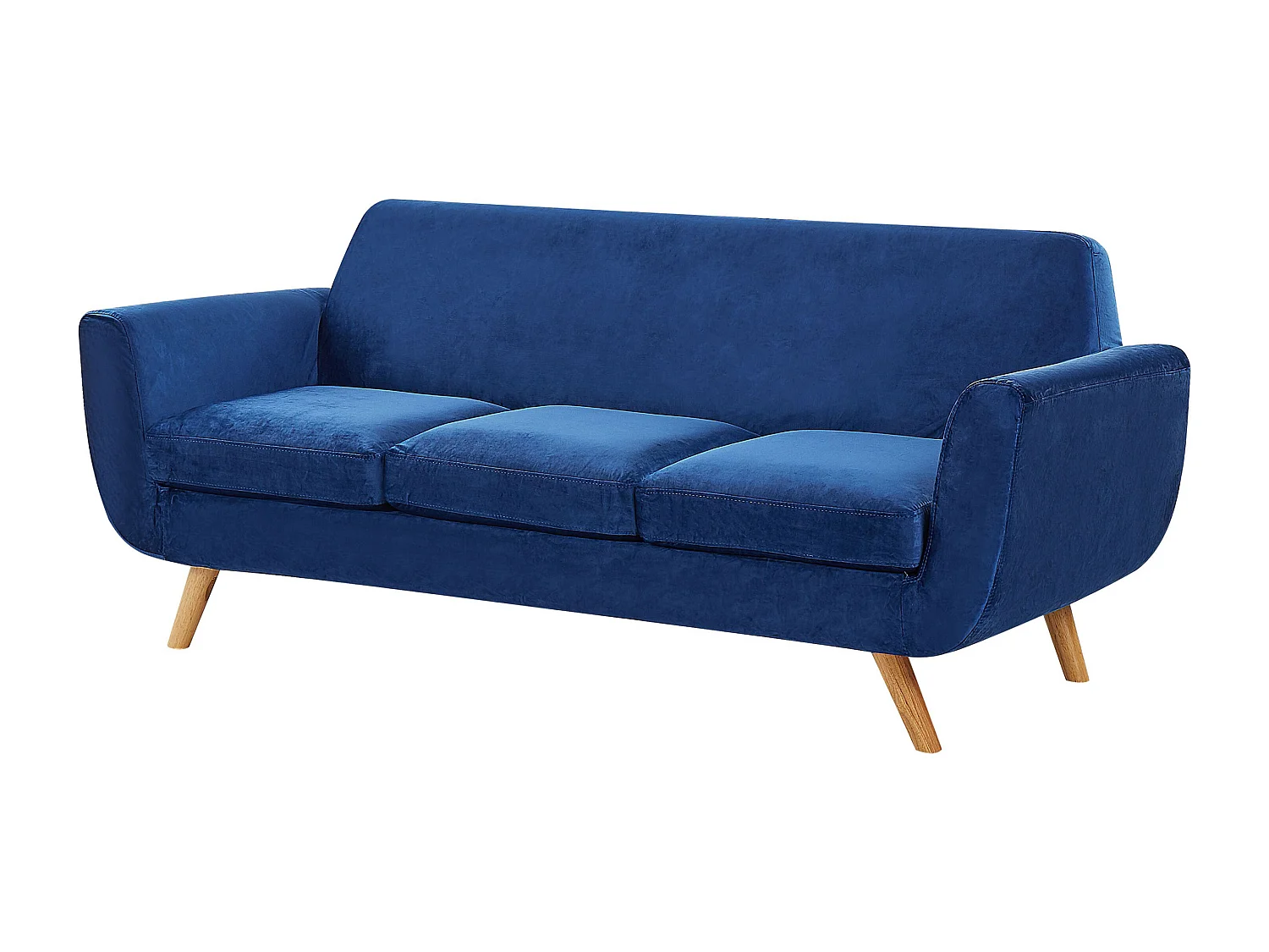 Bekleding voor driezitsbank BERNES Fluweel Marineblauw