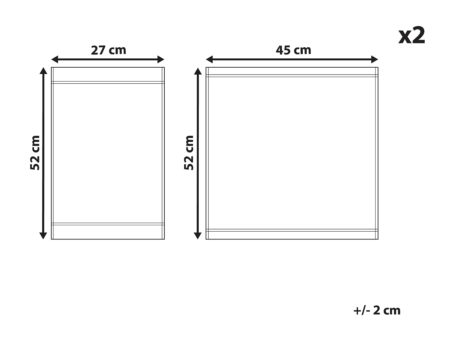 Lot de 2 tissus de remplacement pour chaises de jardin CINE Rose