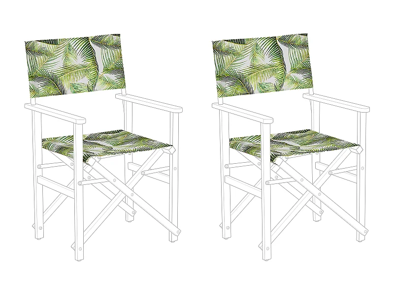 Set van 2 vervangingshoezen voor tuinstoel CINE Lichtgroen