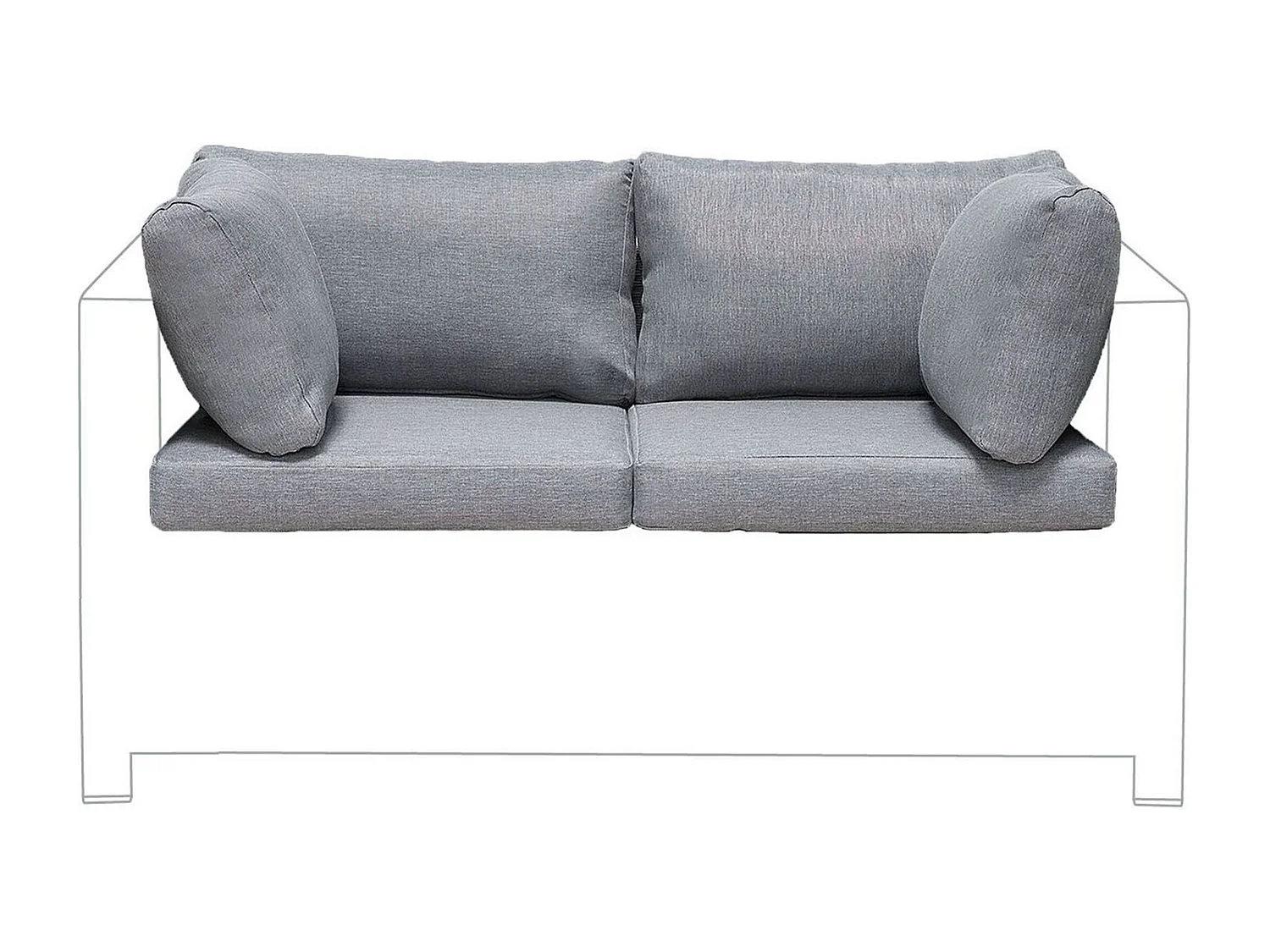 Outdoor Kissenbezug Set MILANO Grau