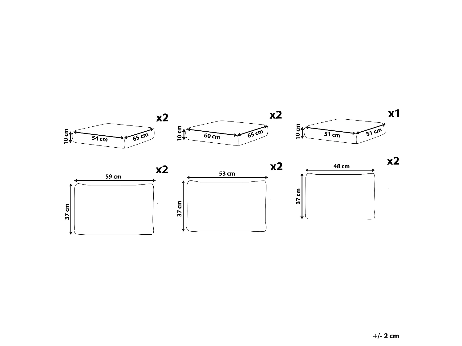 Outdoor Kissenbezug Set MILANO Grau