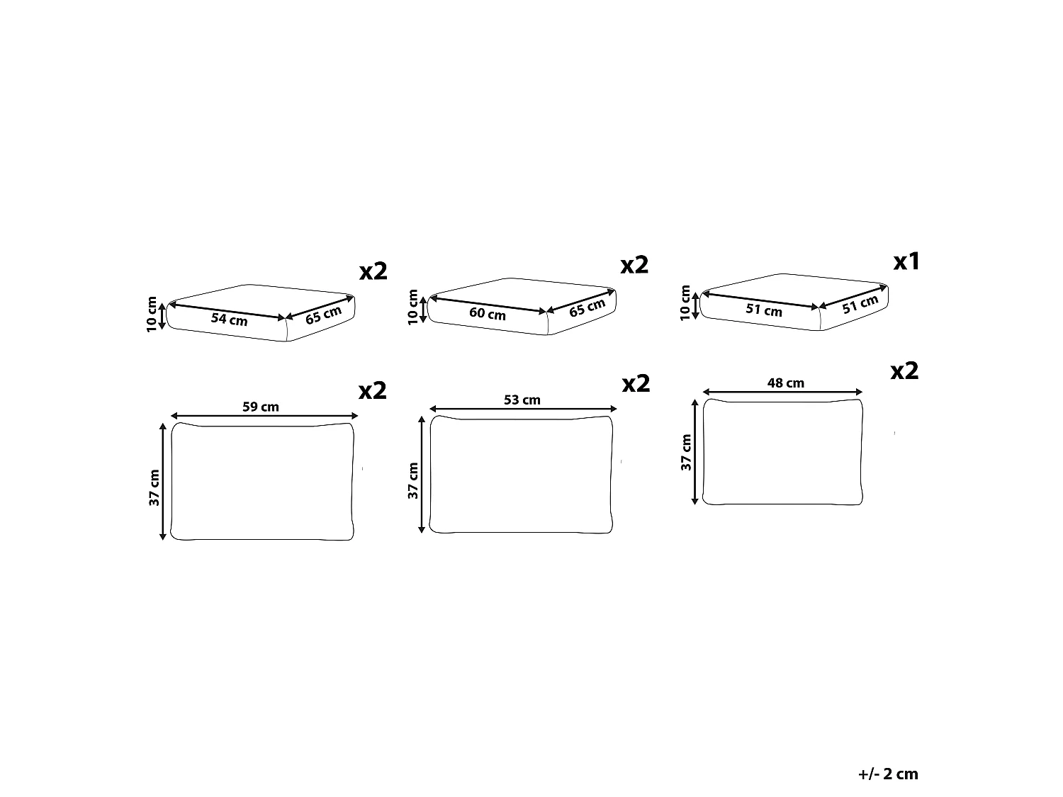 Set di copricuscini per esterni MILANO Grigio