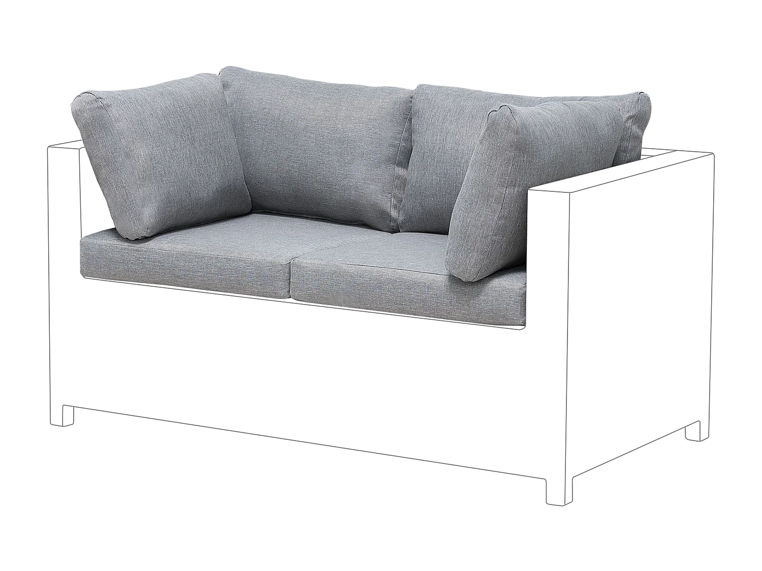 Set di copricuscini per esterni MILANO Grigio