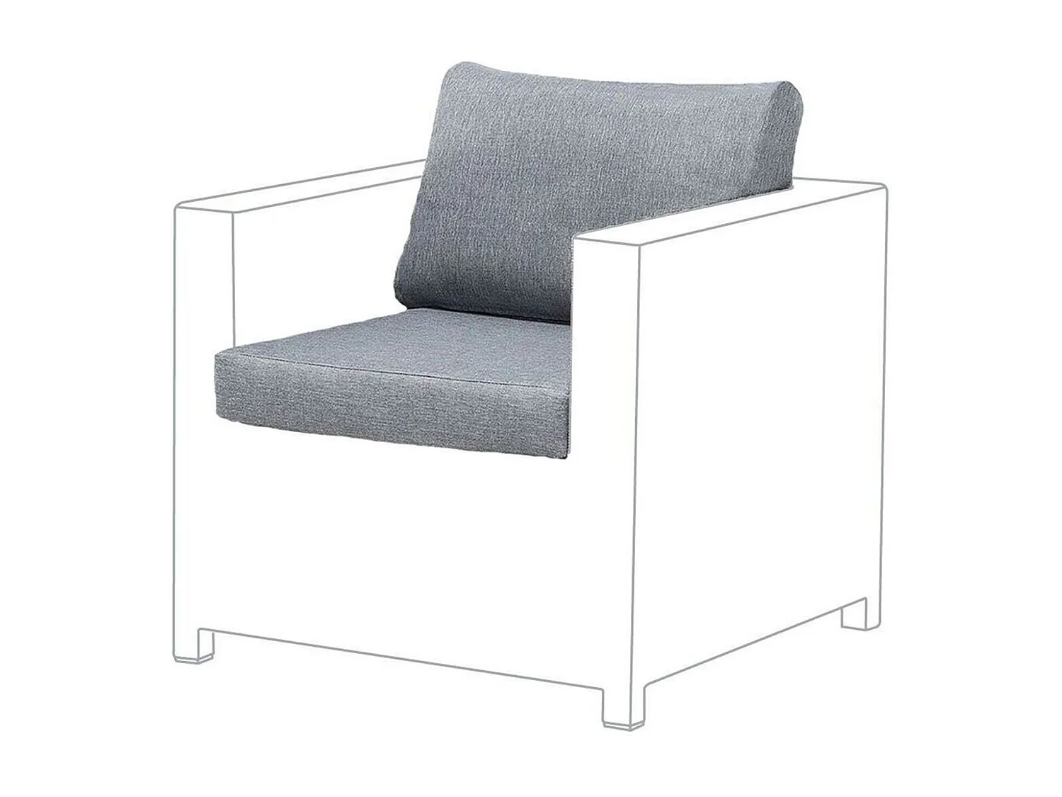 Set di copricuscini per esterni MILANO Grigio