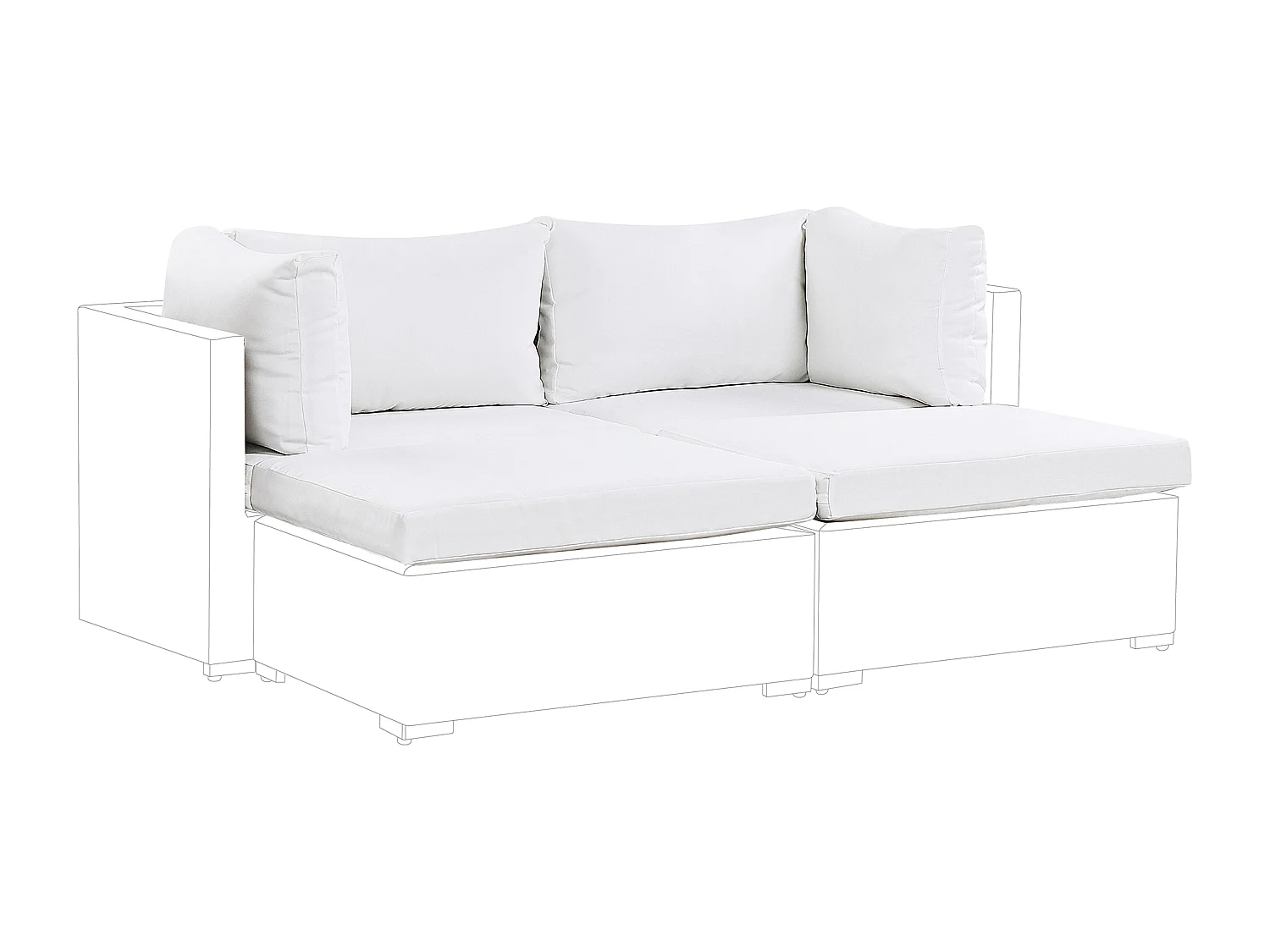 Outdoor Kissenbezug Set NOTO Cremeweiss