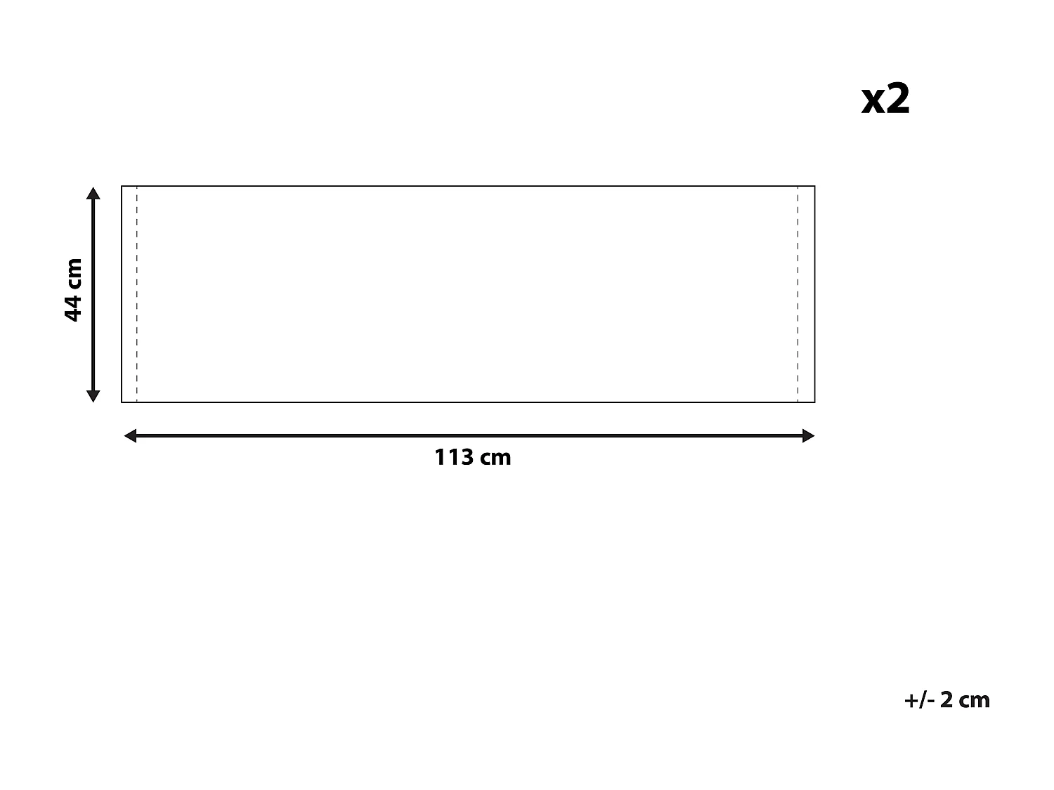 Lot de 2 tissus de remplacement pour chaises longues ANZIO/AVELLINO 113 x 44 cm Multicolore