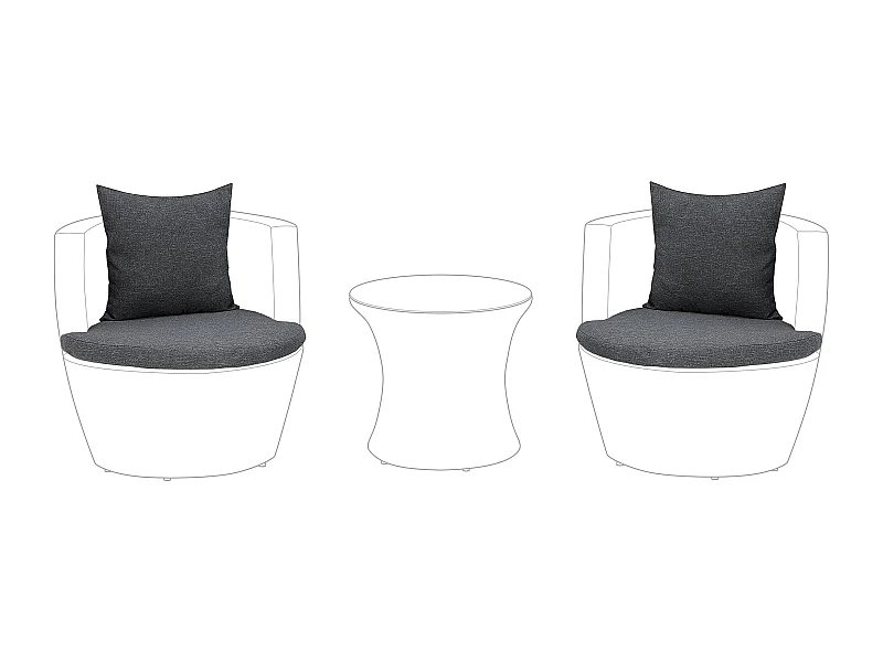 Set di copricuscini per esterni CAPRI Grigio