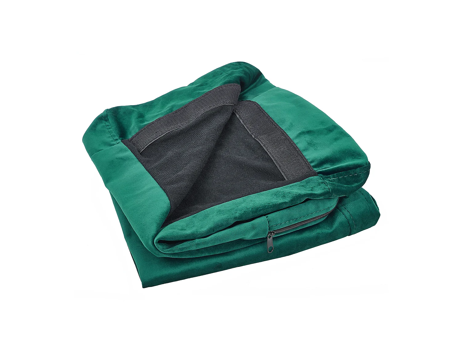 Abziehbarer Bezug für 2-Sitzer Sofa Samtstoff grün Bernes