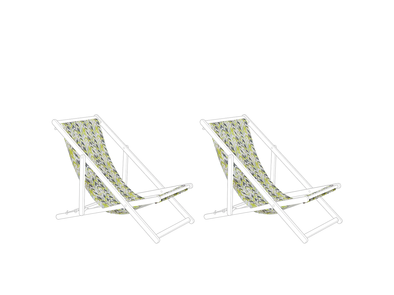 Moderne Stoffbezüge 2er Set Zick Zack Muster gelb / grau für Anzio/Avellino