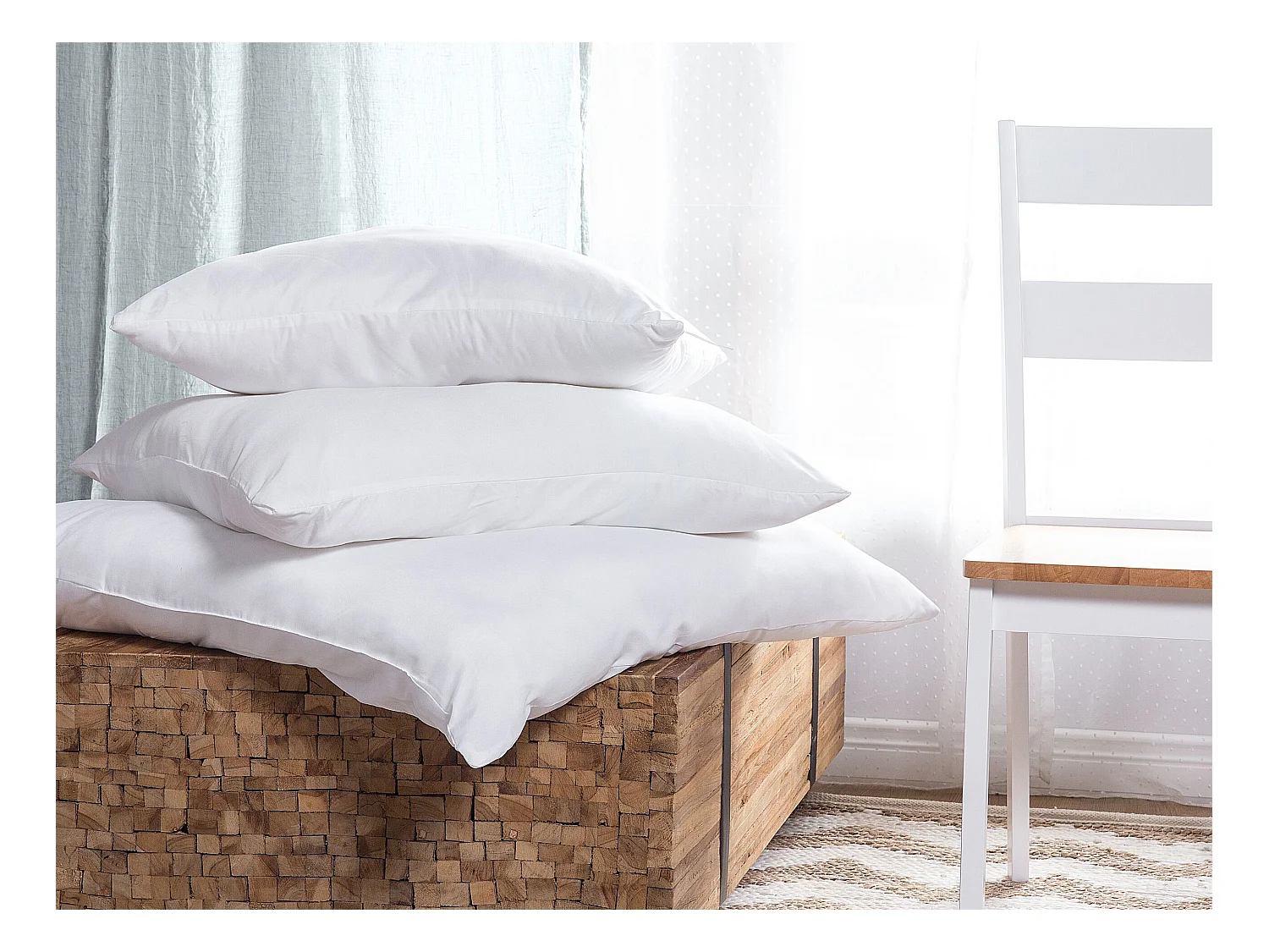 Oreiller ERRIGAL Bas Microfibre 50 x 60 cm Blanc