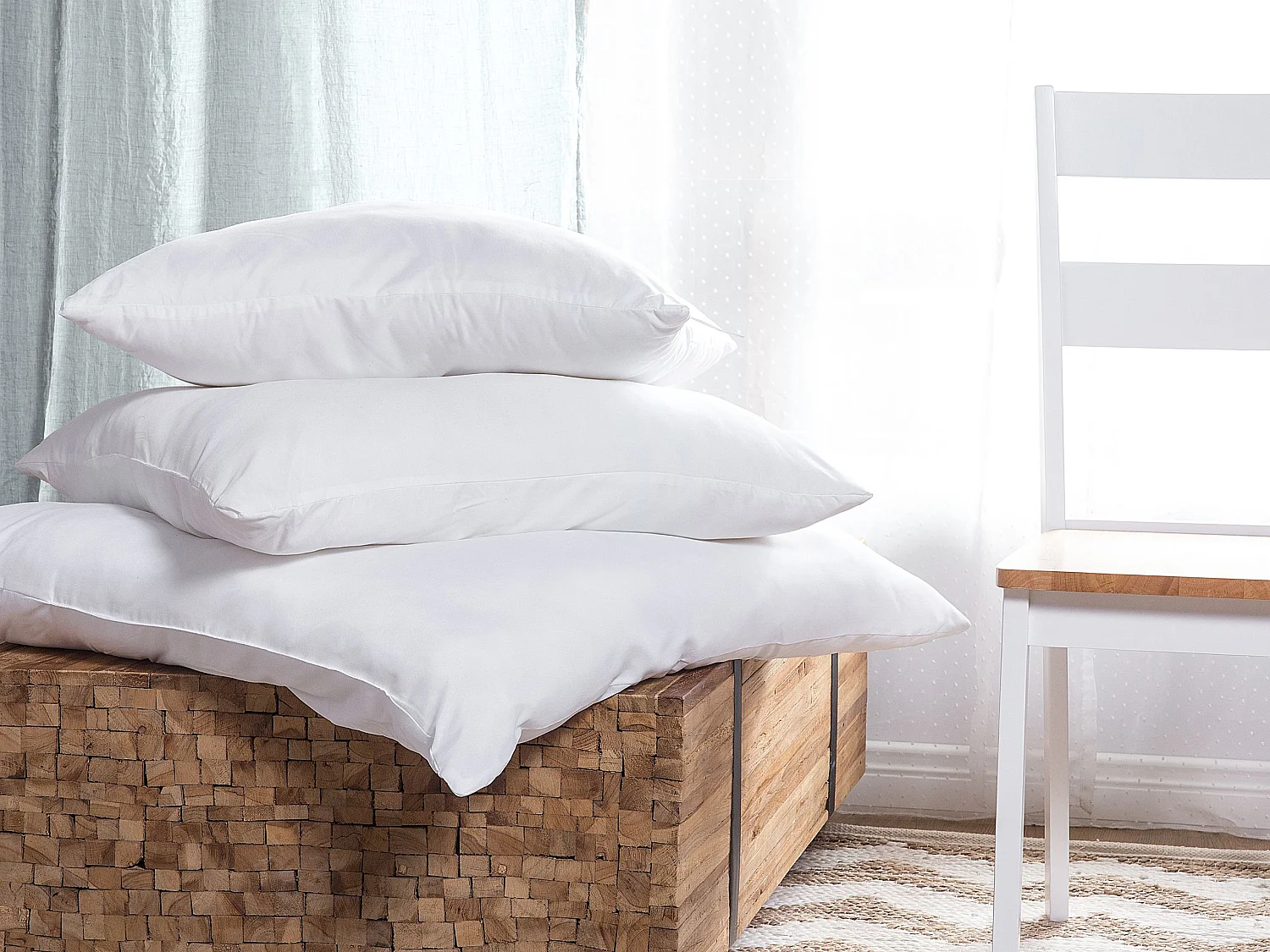 Oreiller ERRIGAL Bas Microfibre 50 x 60 cm Blanc