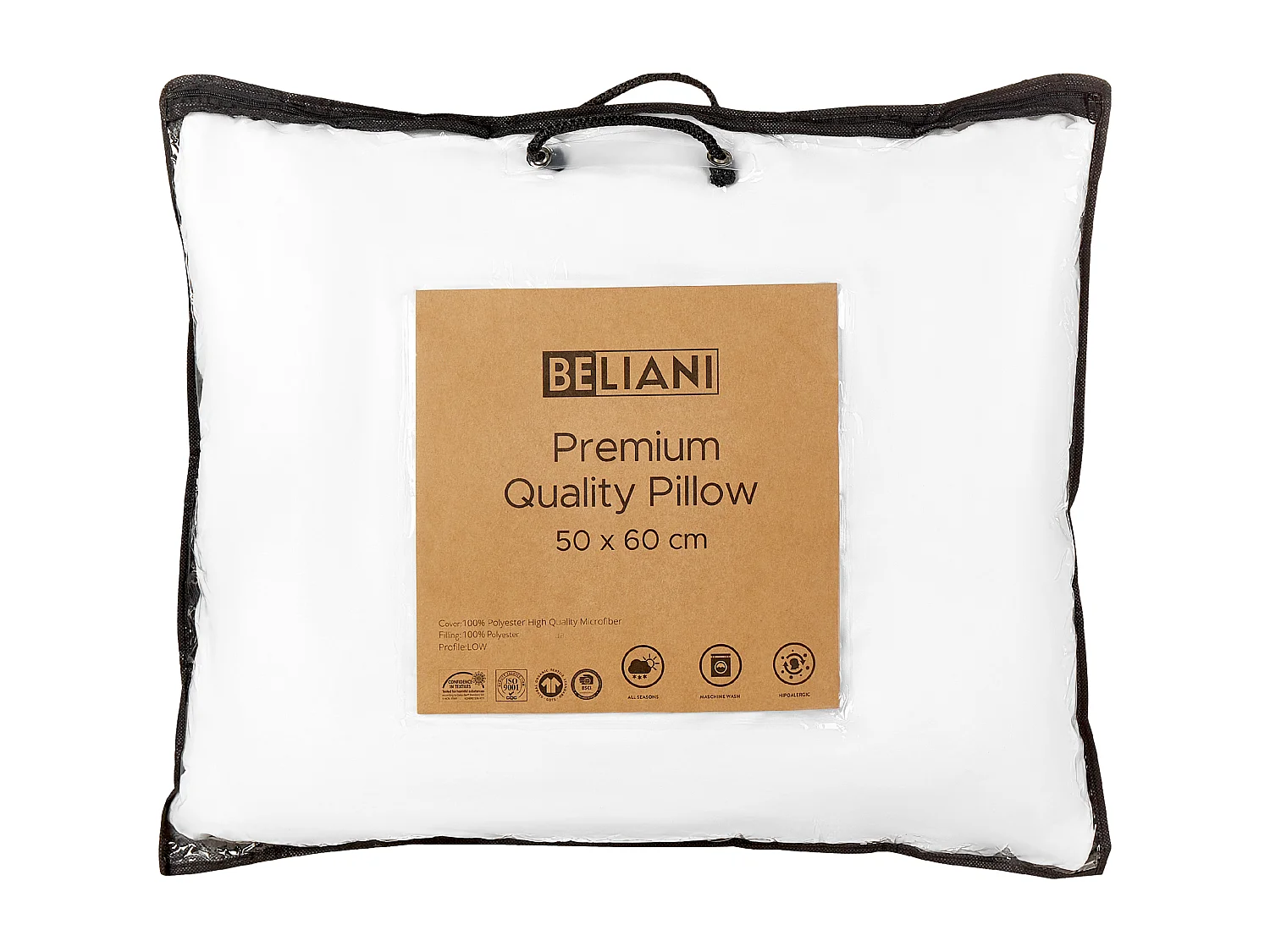 Oreiller ERRIGAL Bas Microfibre 50 x 60 cm Blanc