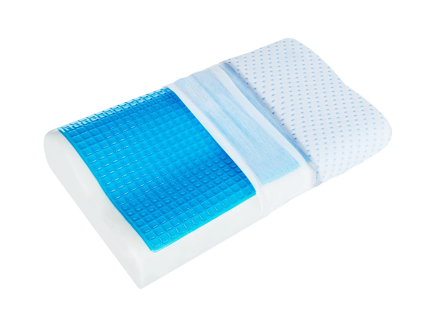 Oreiller KANGTO Haut Mémoire de forme 30 x 50 cm Blanc