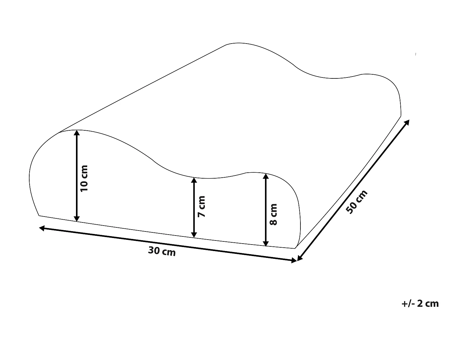 Hoofdkussen KANGTO Hoog Traagschuim 30 x 50 cm Wit