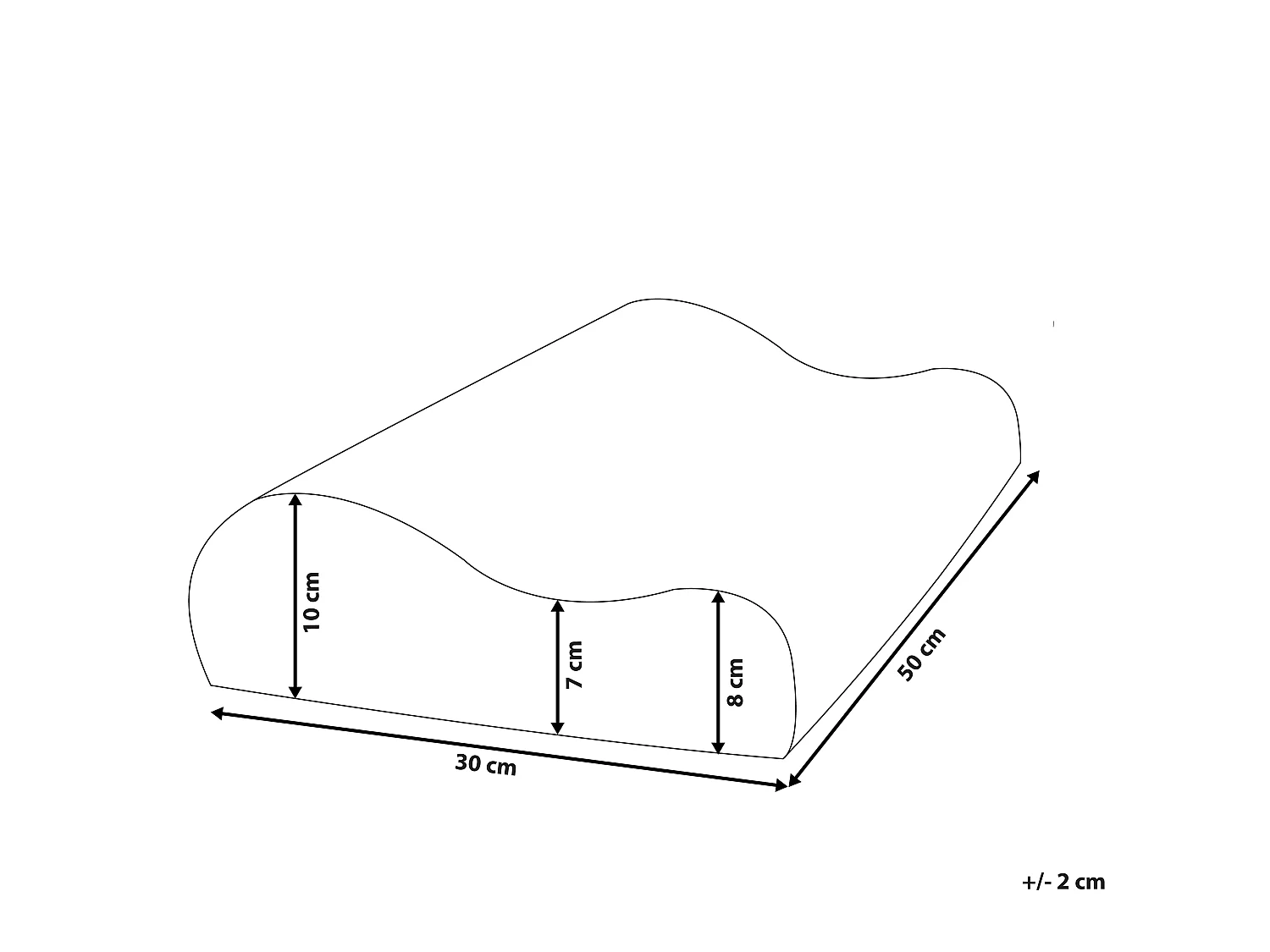 Oreiller KANGTO Haut Mémoire de forme 30 x 50 cm Blanc