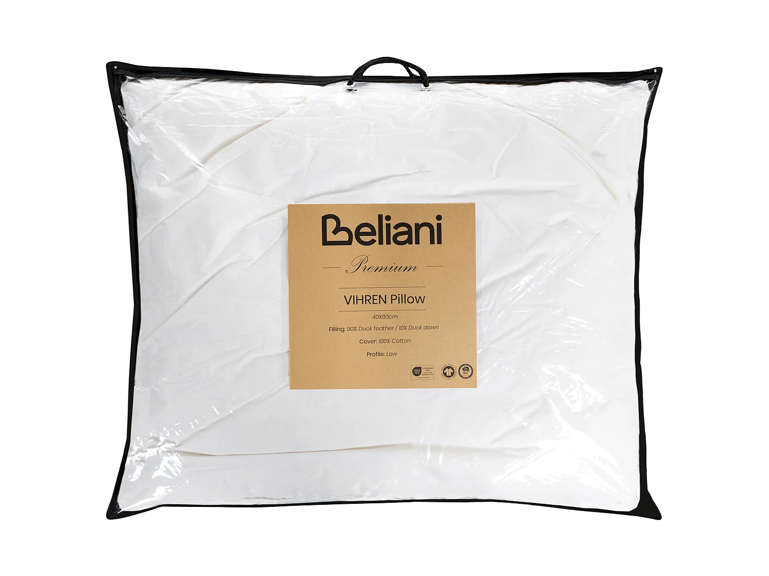 Conjunto de 2 almofadas VIHREN Baixa 50 x 60 cm Branco