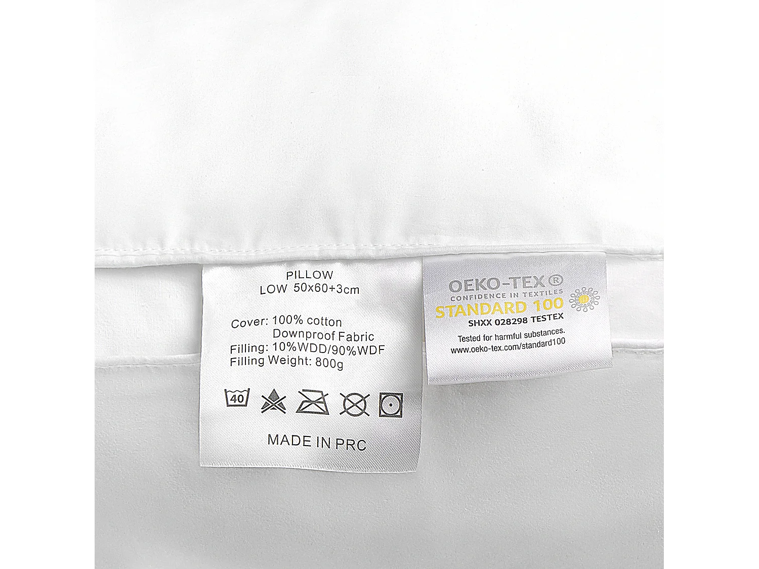 Conjunto de 2 almofadas VIHREN Baixa 50 x 60 cm Branco